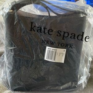 kate spade black sadie bucket bag